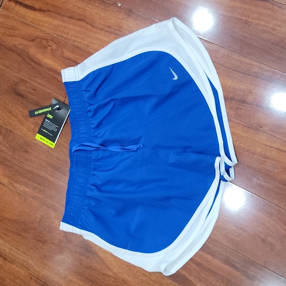 Nike Royal Blue and White Sports Shorts